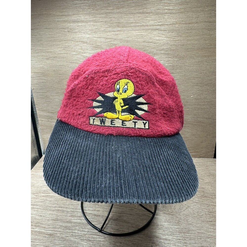 Vintage Fleece Looney Tunes 1996 Tweety Bird Hat
